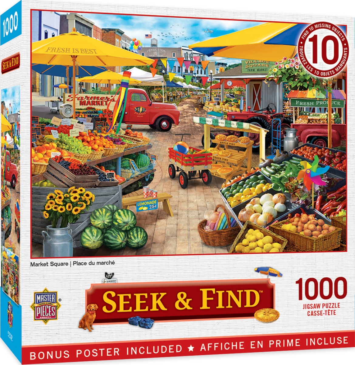 72002 Seek & Find Market Square Puzzle, 1000 Piece