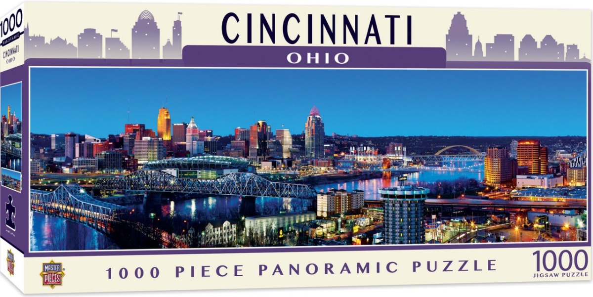 72076 Blakeway Panoramas Cincinnati Panoramic Puzzle, 1000 Piece