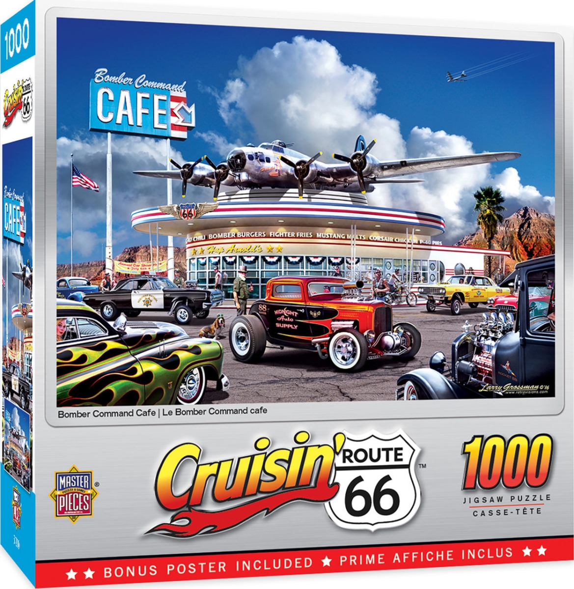 72078 Cruisin Route 66 Bomber Command Cafe Puzzle, 1000 Piece