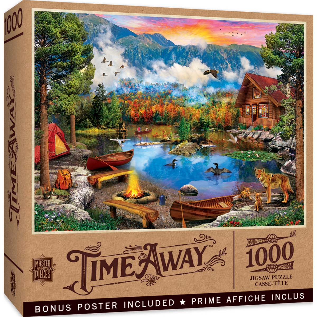 72130 Time Away Sunset Canoe Puzzle, 1000 Piece