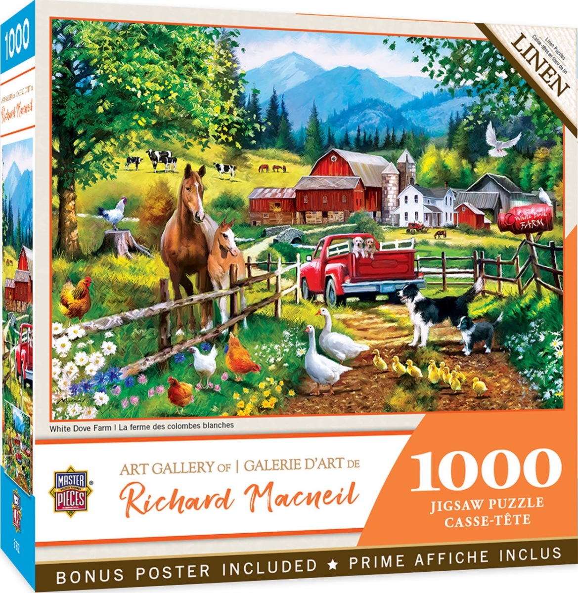 72163 Art Gallery White Dove Farm Puzzle, 1000 Piece