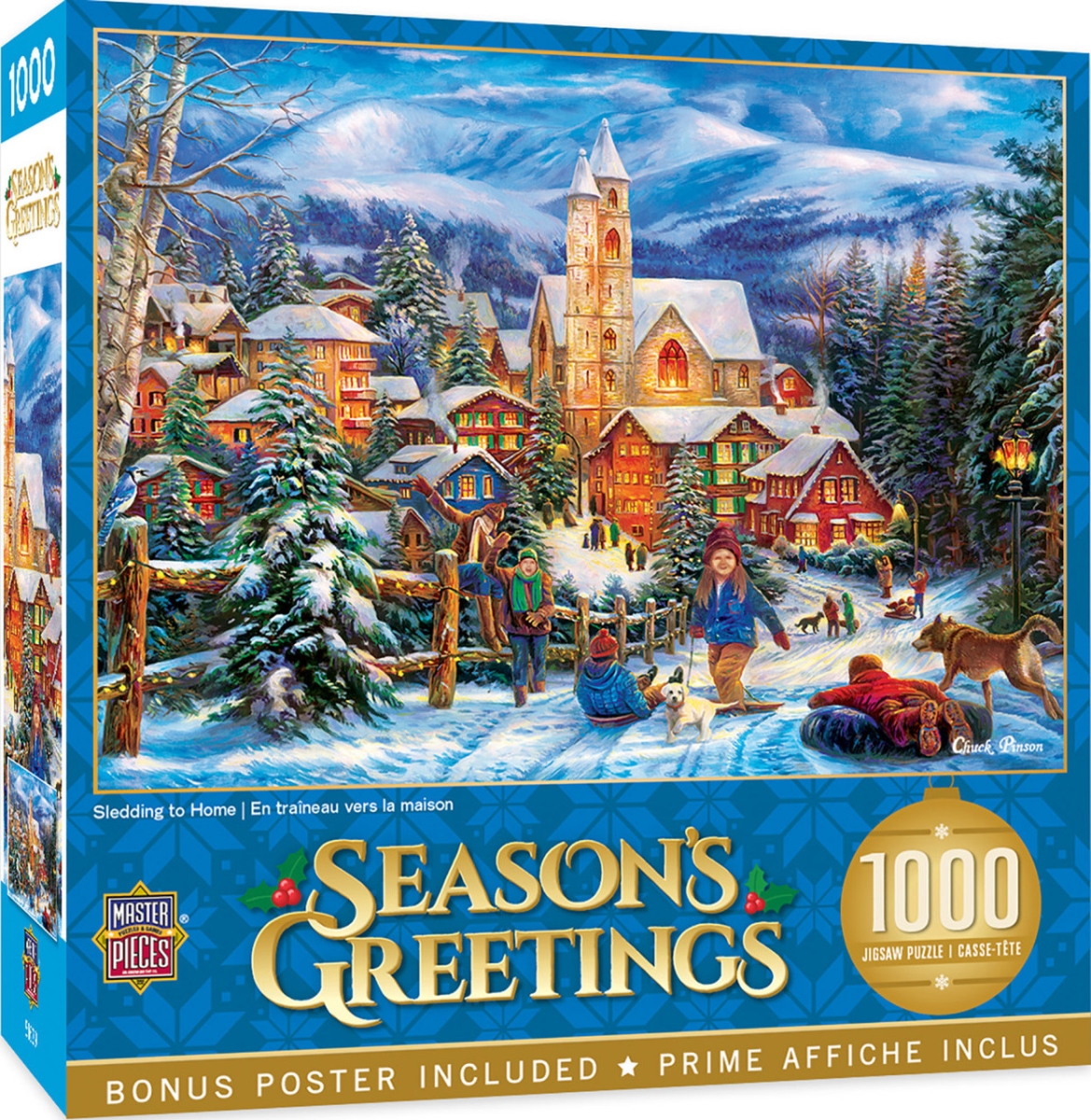 72178 Holiday Sledding to Home Puzzle, 1000 Piece