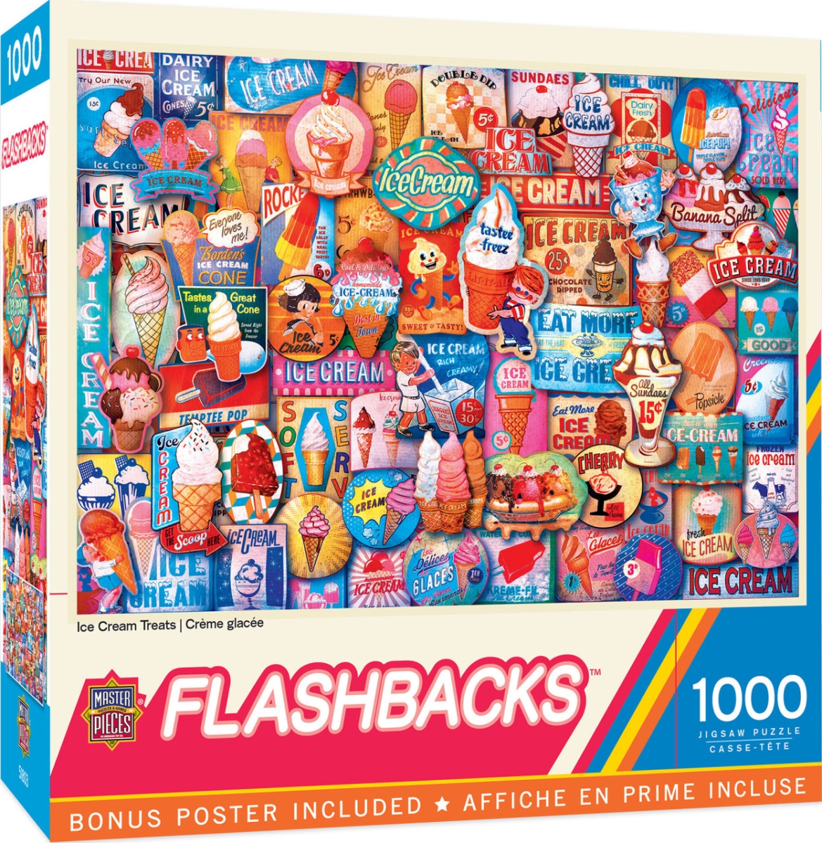 72252 Flashbacks Ice Cream Treats Puzzle, 1000 Piece