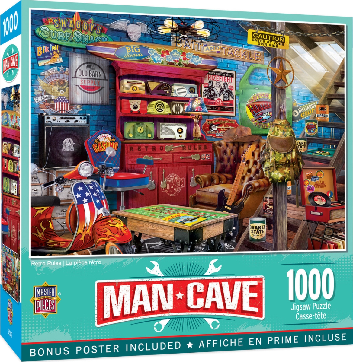 72301 Man Cave Retro Rules Puzzle, 1000 Piece
