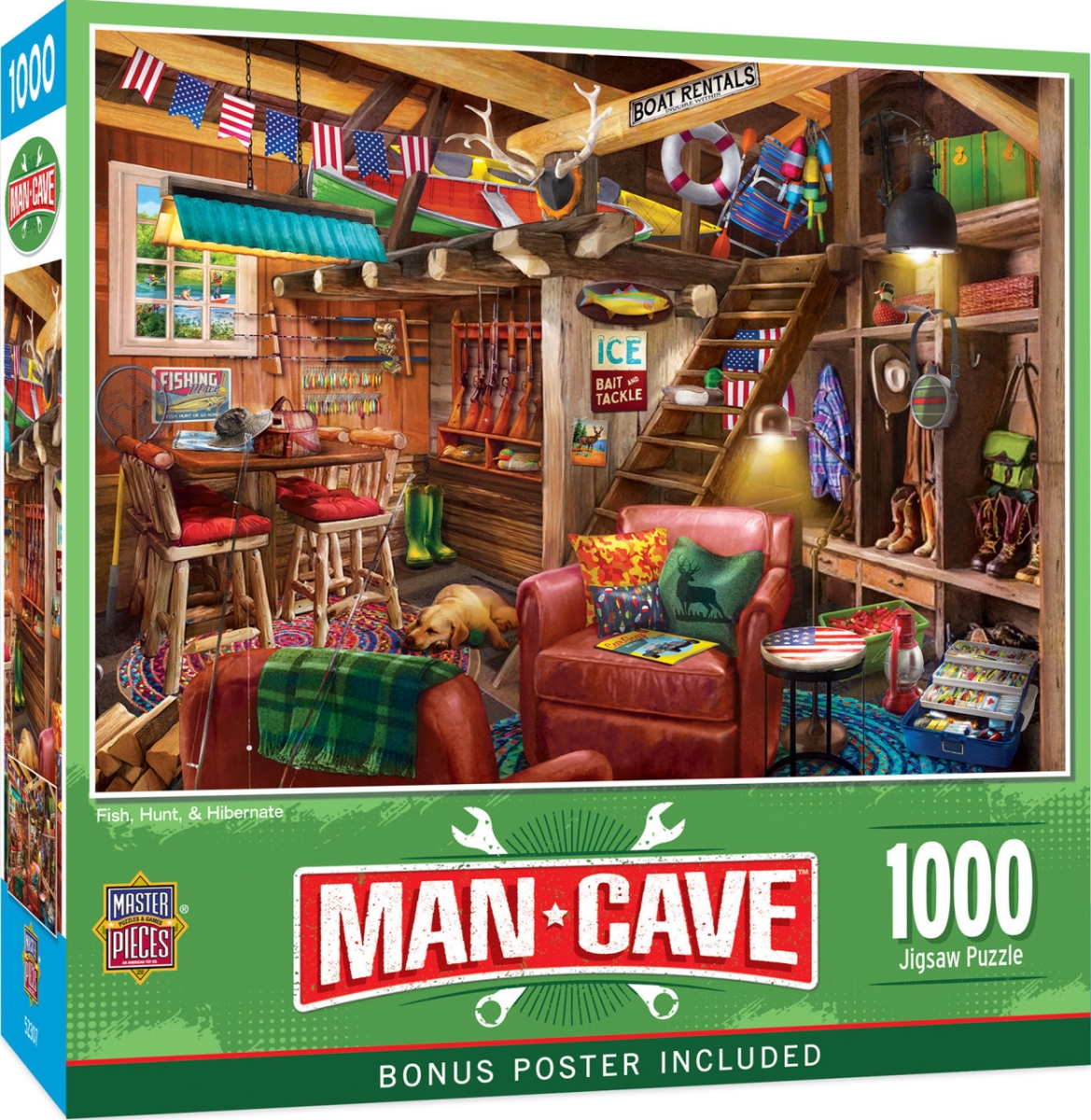 72303 Man Cave Fish, Hunt & Hibernate Puzzle - 1000 Piece