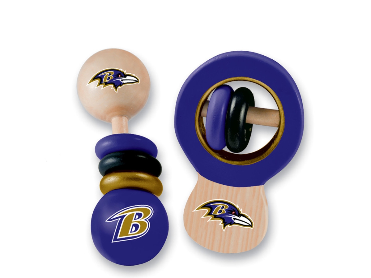 BAR2070 Baltimore Ravens Wood Rattle Set