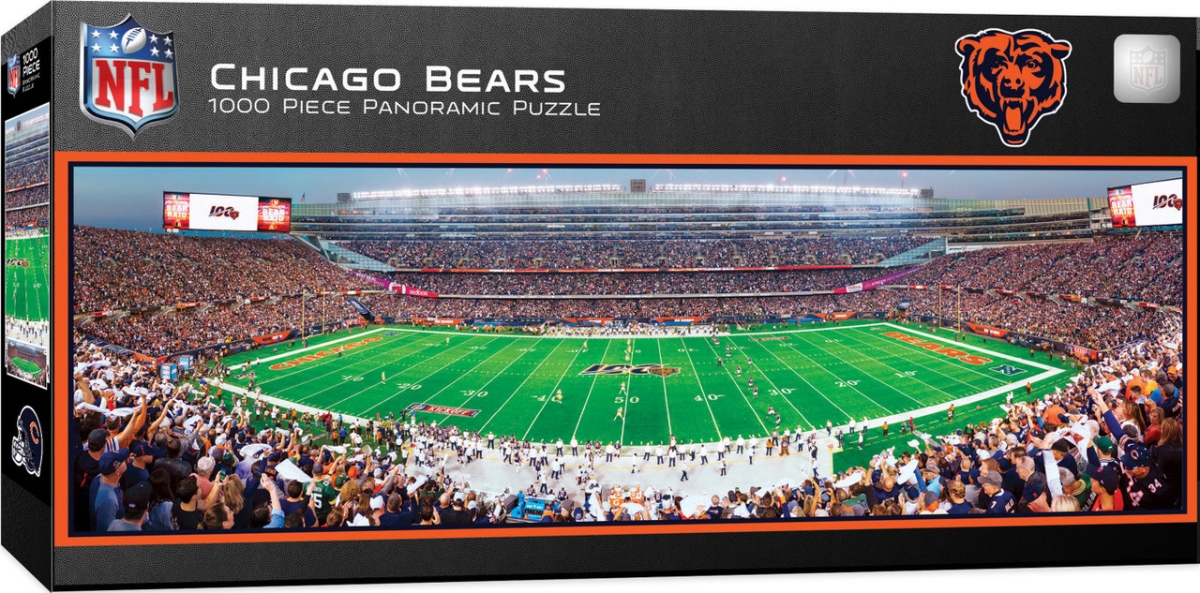 CHB1031 Chicago Bears 50 Yard Line Panoramic Puzzle, 1000 Piece