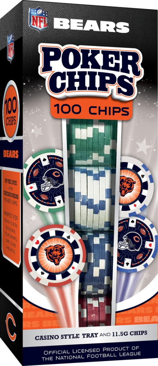 CHB3120 Chicago Bears Poker Chips, 100 Piece