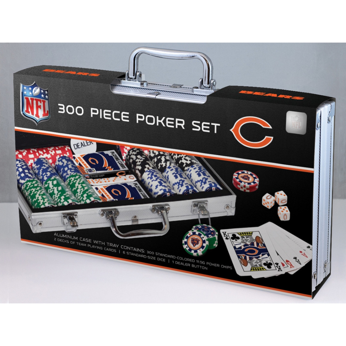 CHB3153 Chicago Bears Poker Set, 300 Piece