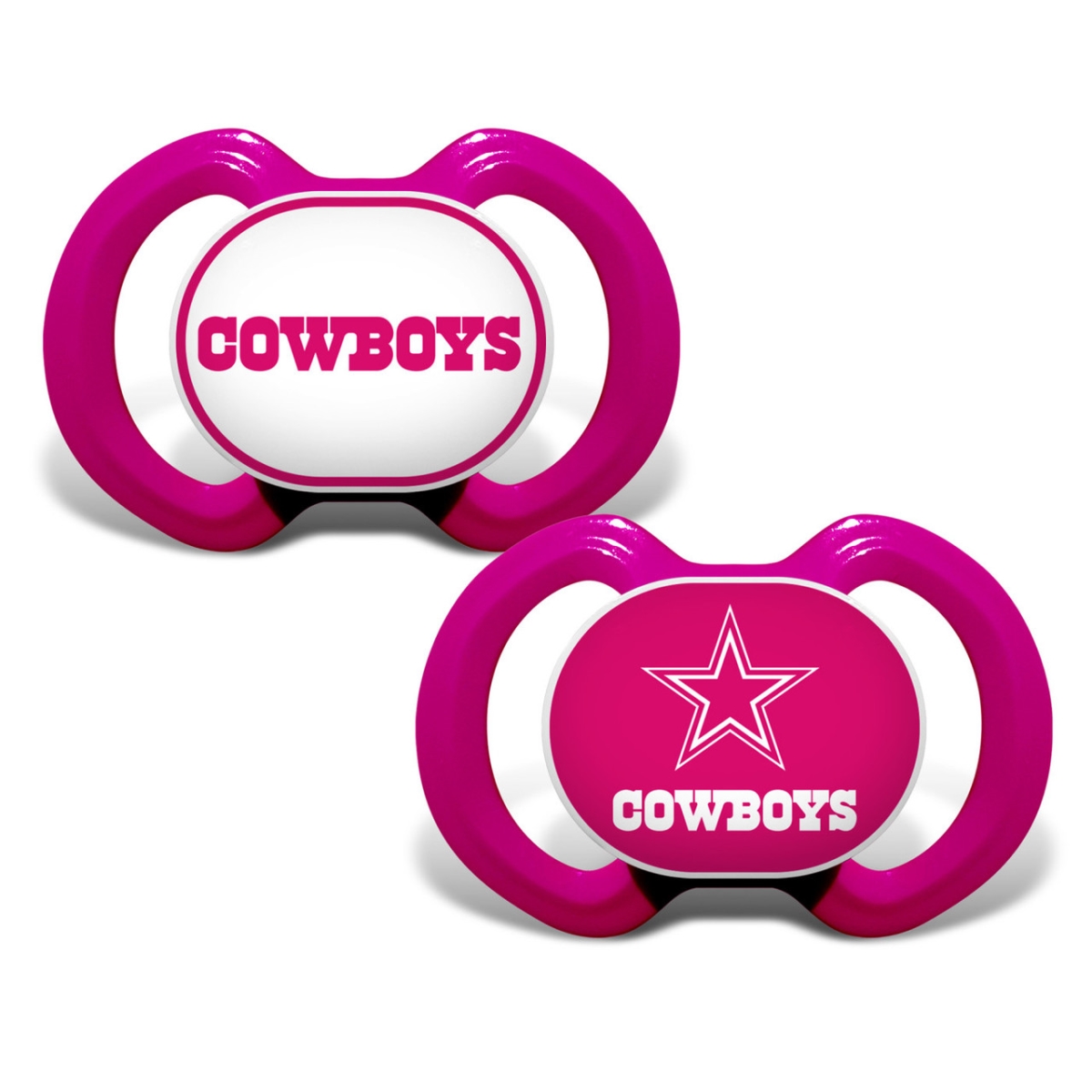 Masterpiece DAC2001 NFL Dallas Cowboys Pacifier, Pink - Pack of 2