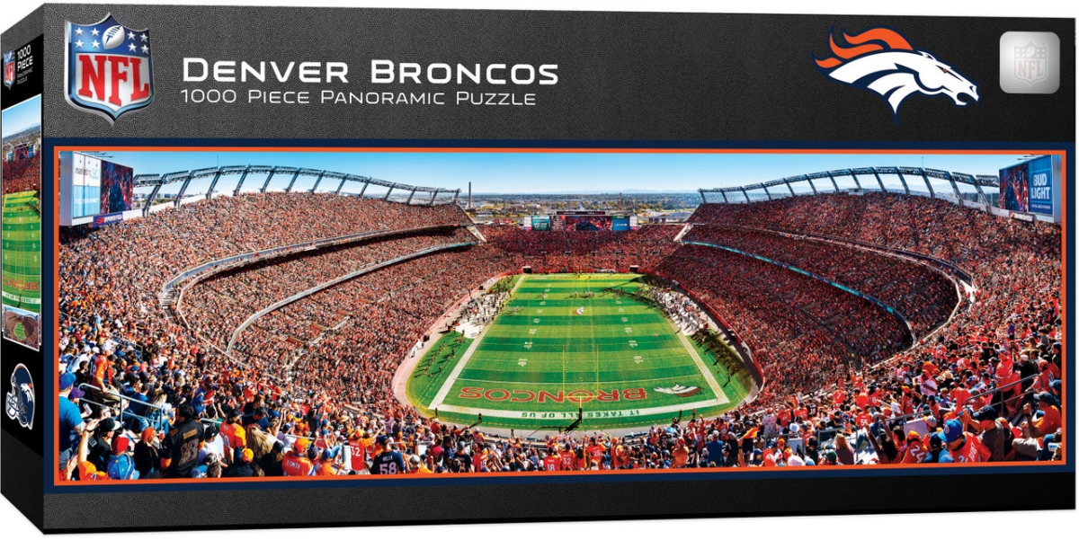 Masterpiece DEB1031 NFL Denver Broncos Panoramic Puzzle with End Zone - 1000 Piece