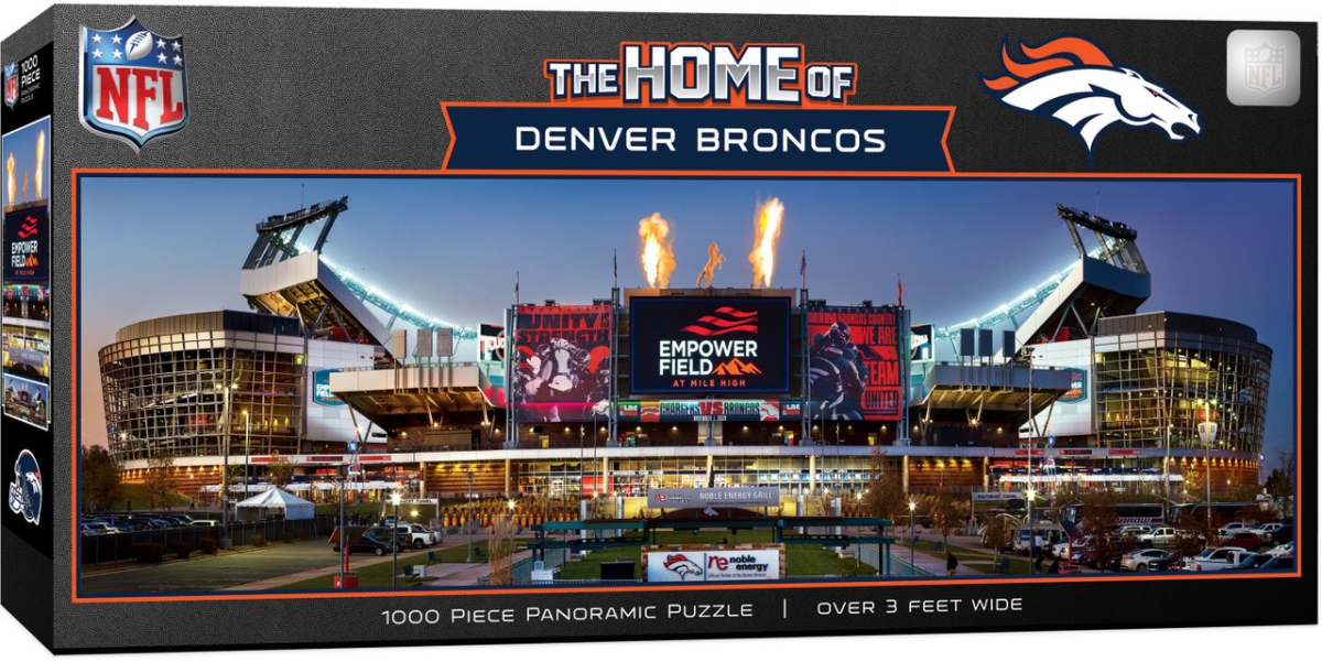 Masterpiece DEB1032 NFL Denver Broncos Panoramic Puzzle with Stadium View - 1000 Piece