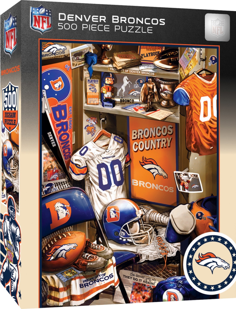 Masterpiece DEB1090 NFL Denver Broncos Locker Room Puzzle - 500 Piece