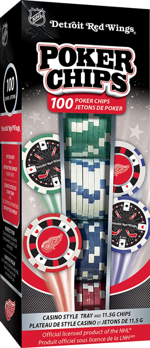 Masterpiece DRW3120 NHL Detroit Red Wings Poker Chips - 100 Piece