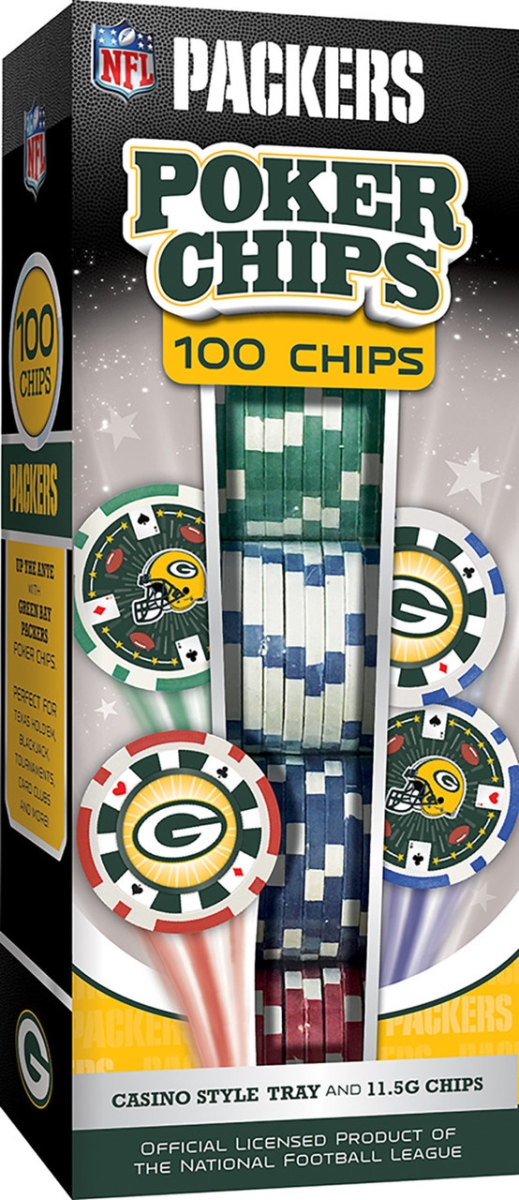 Masterpiece GBP3120 NFL Green Bay Packers Poker Chips - 100 Piece