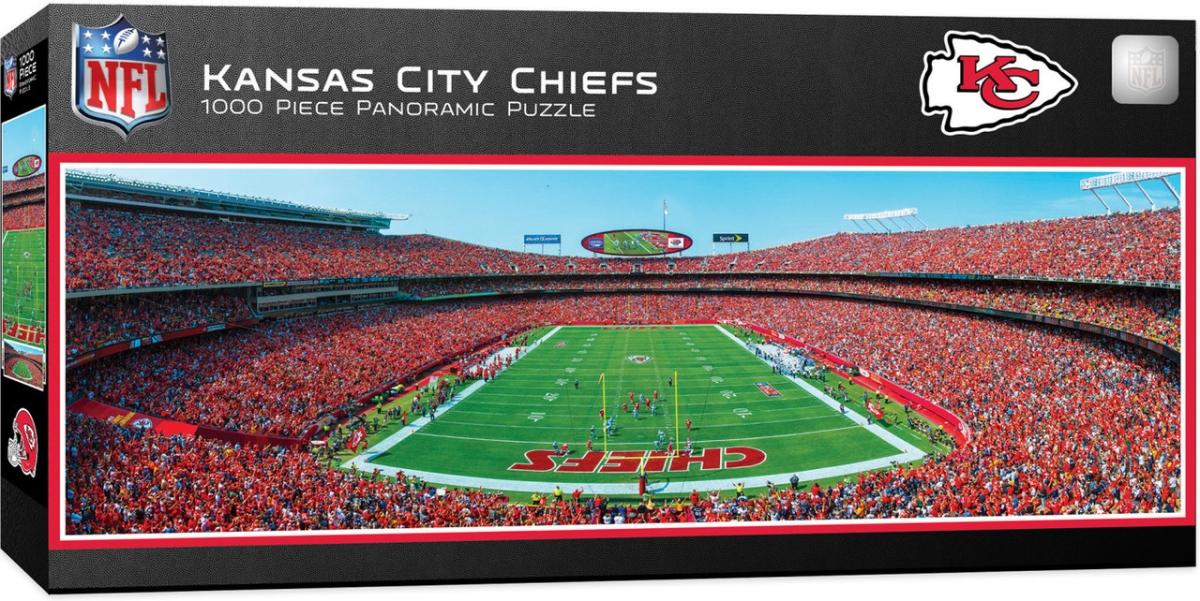 Masterpiece KCC1031 NFL Kansas City Chiefs Panoramic Puzzle with Endzone - 1000 Piece