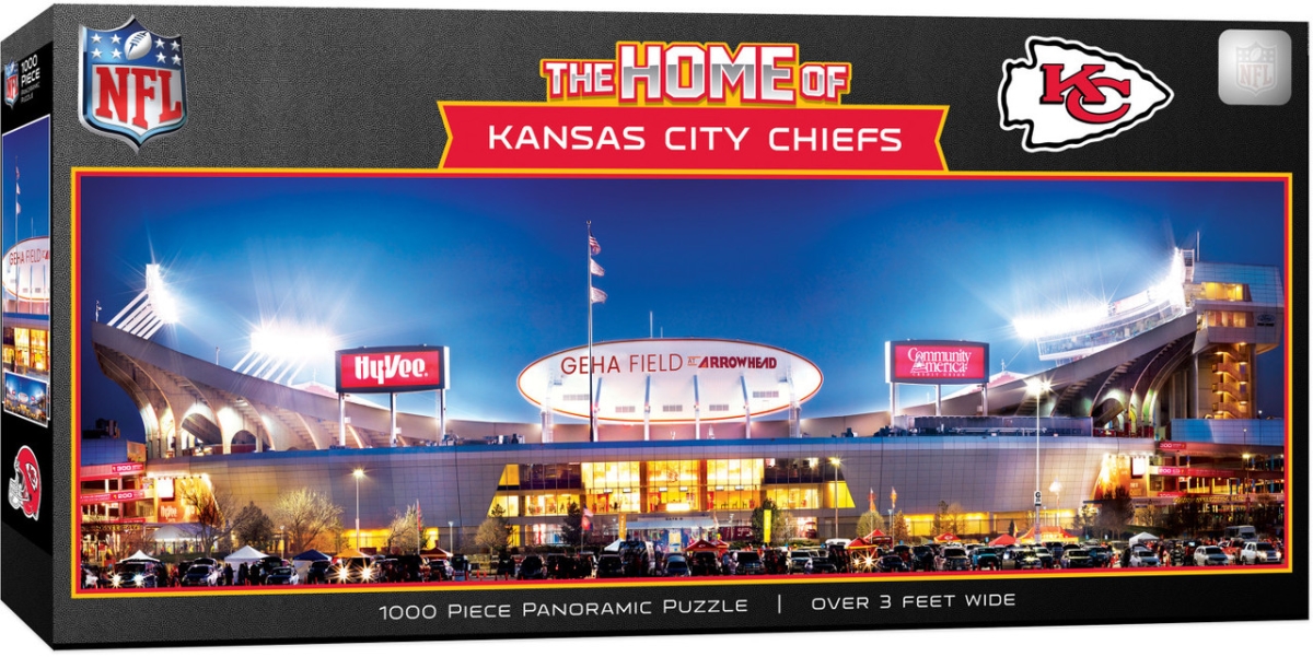 Masterpiece KCC1032 NFL Kansas City Chiefs Panoramic Puzzle with Stadium View - 1000 Piece