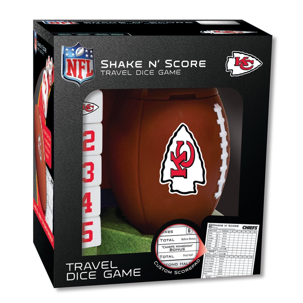 Masterpiece  NFL Kansas City Chiefs Shake-N-Score Dice Game