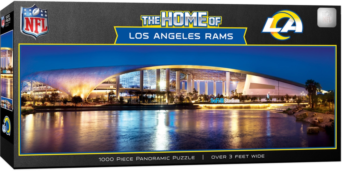 Masterpiece LAR1032 NFL Los Angeles Rams Panoramic Puzzle with Stadium View - 1000 Piece