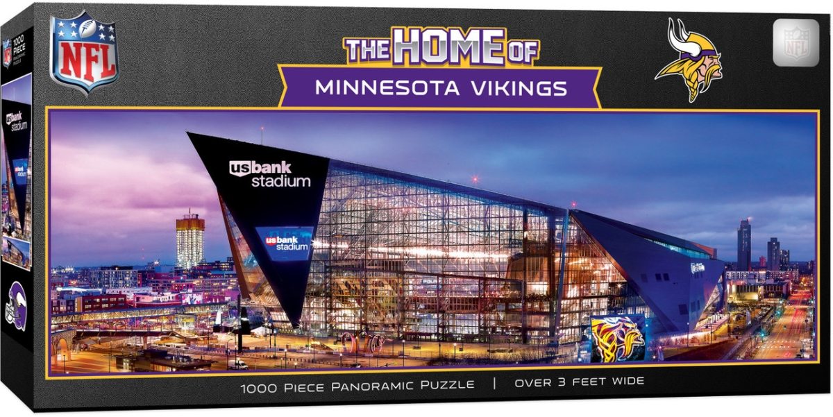 Masterpiece MIV1032 NFL Minnesota Vikings Panoramic Puzzle with Stadium View - 1000 Piece