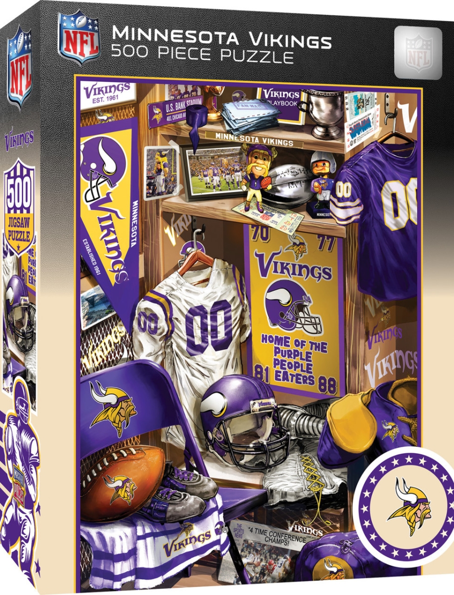 Masterpiece MIV1090 NFL Minnesota Vikings Locker Room Puzzle - 500 Piece