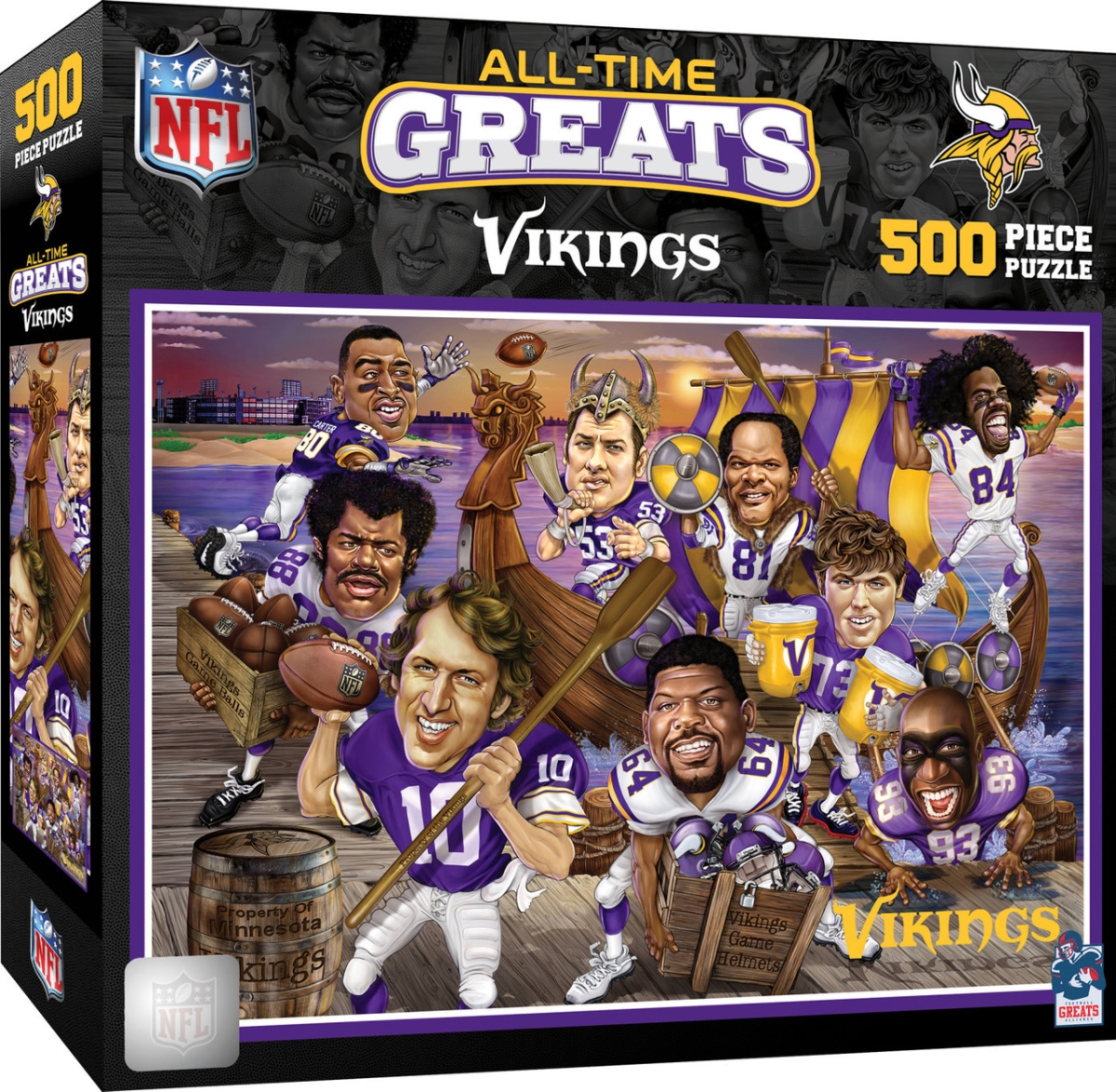Masterpiece MIV1100 NFL Minnesota Vikings All-Time Greats Puzzle - 500 Piece