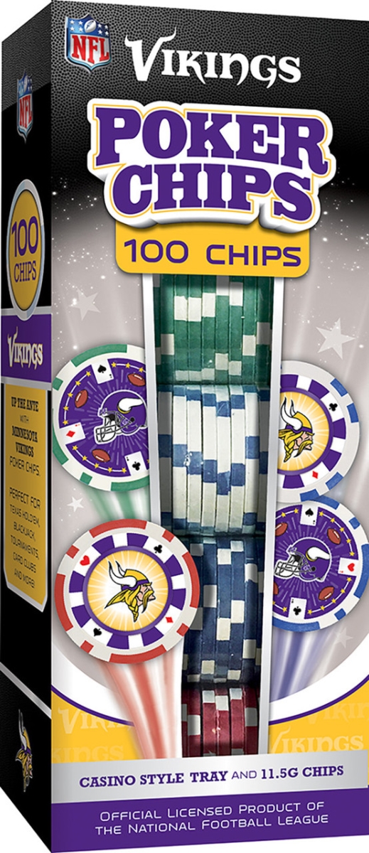 Masterpiece MIV3120 NFL Minnesota Vikings Poker Chips - 100 Piece