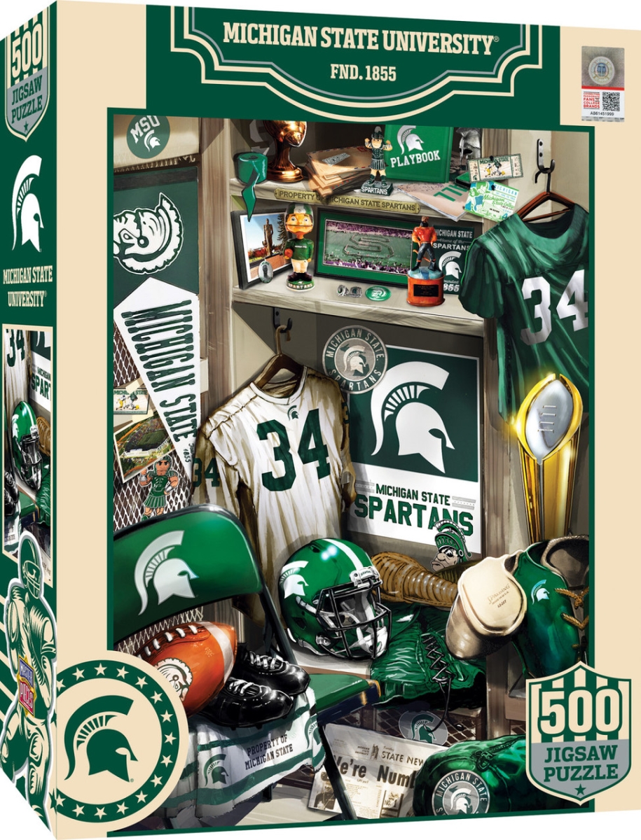 Picture of Masterpiece MST1090 NCAA Michigan State Spartans Locker Room Puzzle - 500 Piece