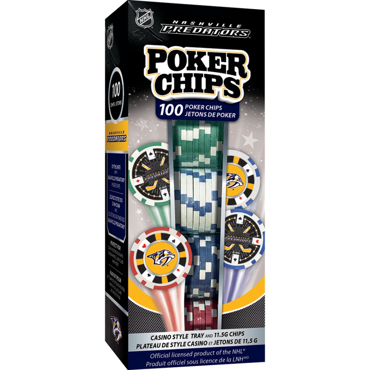 Masterpiece NAS3120 NHL Nashville Predators Poker Chips - 100 Piece