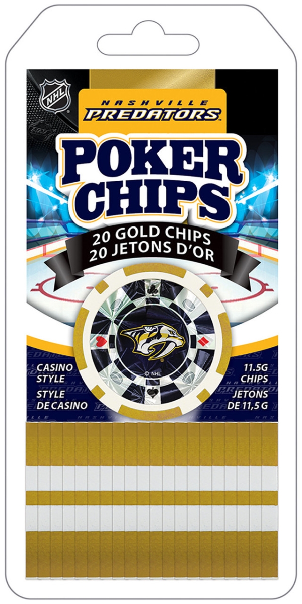 Masterpiece NAS3130 NHL Nashville Predators Poker Chips - 20 Piece