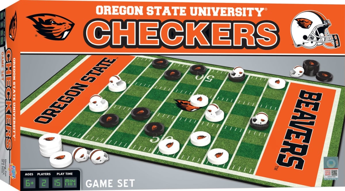 Masterpiece ORS3030 NCAA Oregon State Checkers Board Game