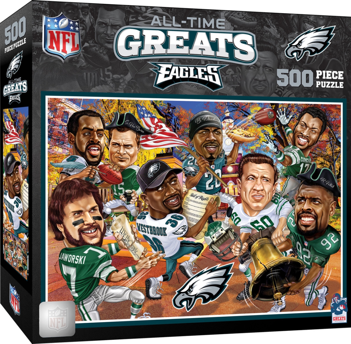 Masterpiece PHE1100 NFL Philadelphia Eagles All-Time Greats Puzzle - 500 Piece