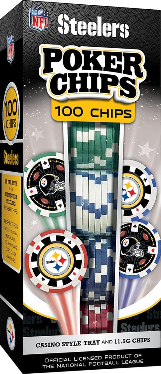 Masterpiece PIS3120 NFL Pittsburgh Steelers Poker Chips - 100 Piece