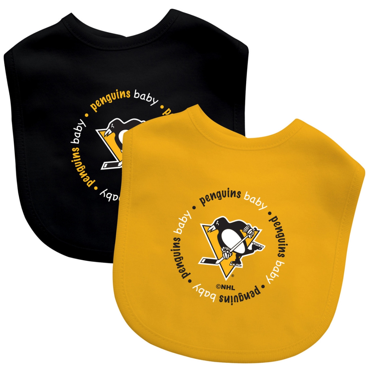 Masterpiece PPS2160 NHL Pittsburgh Penguins Baby Bibs - Pack of 2