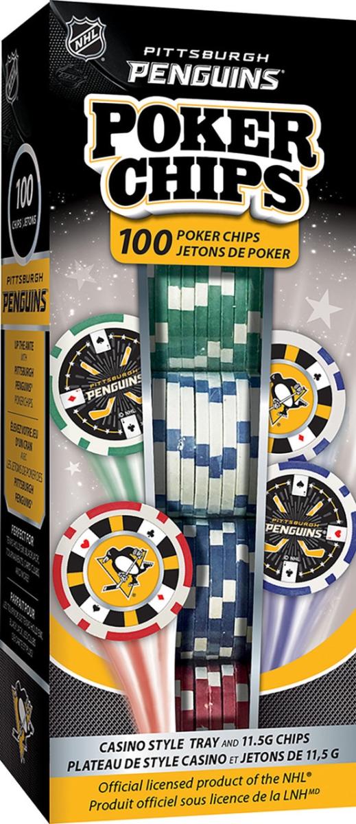 Masterpiece PPS3120 NHL Pittsburgh Penguins Poker Chips - 100 Piece