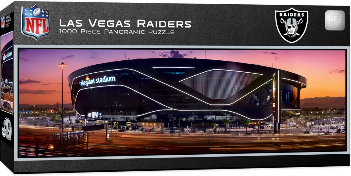 Masterpiece RAD1031 NFL Las Vegas Raiders Panoramic Puzzle with Stadium View - 1000 Piece