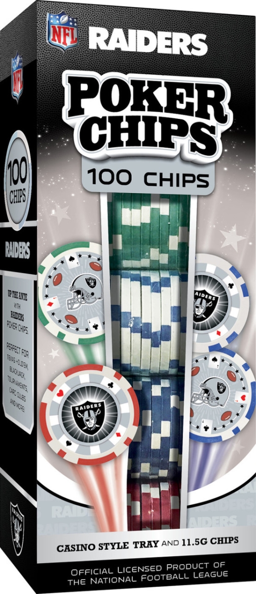 Masterpiece RAD3120 NFL Las Vegas Raiders Poker Chips - 100 Piece