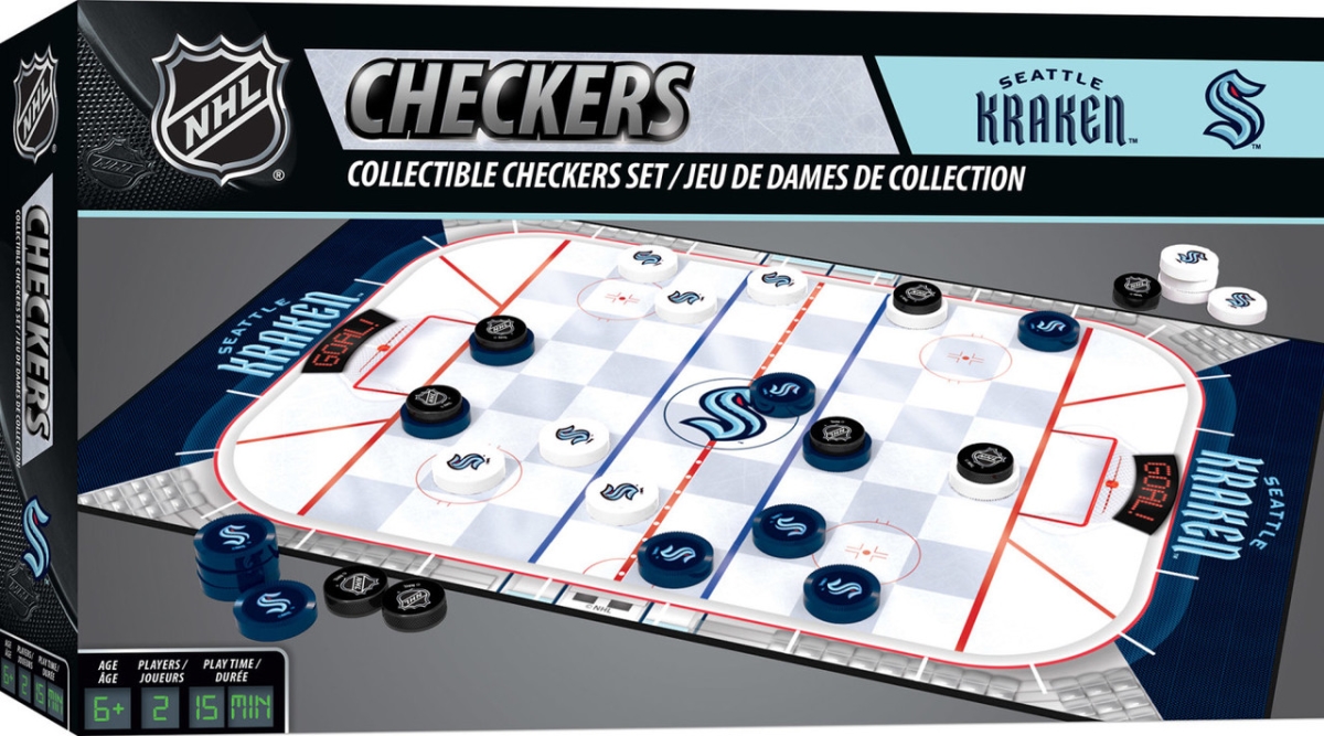 Masterpiece SEK3030 NHL Seattle Kraken Checkers Board Game