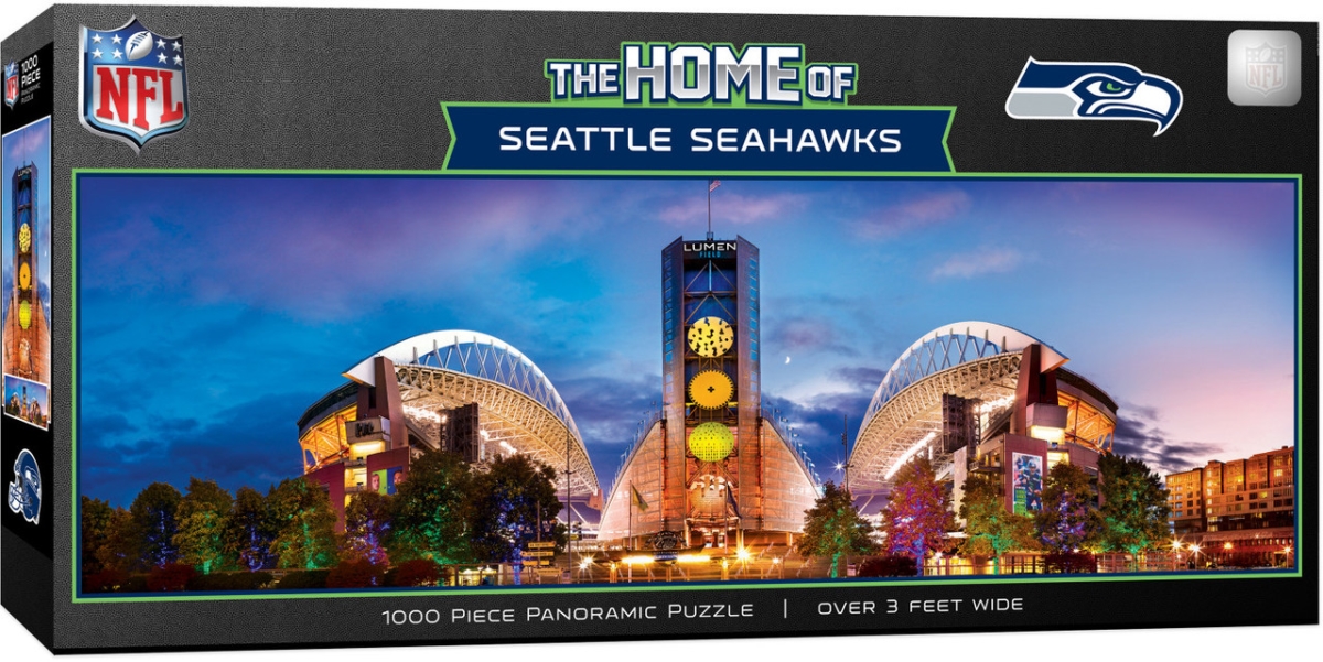 Masterpiece SES1032 NFL Seattle Seahawks Panoramic Puzzle with Stadium View - 1000 Piece