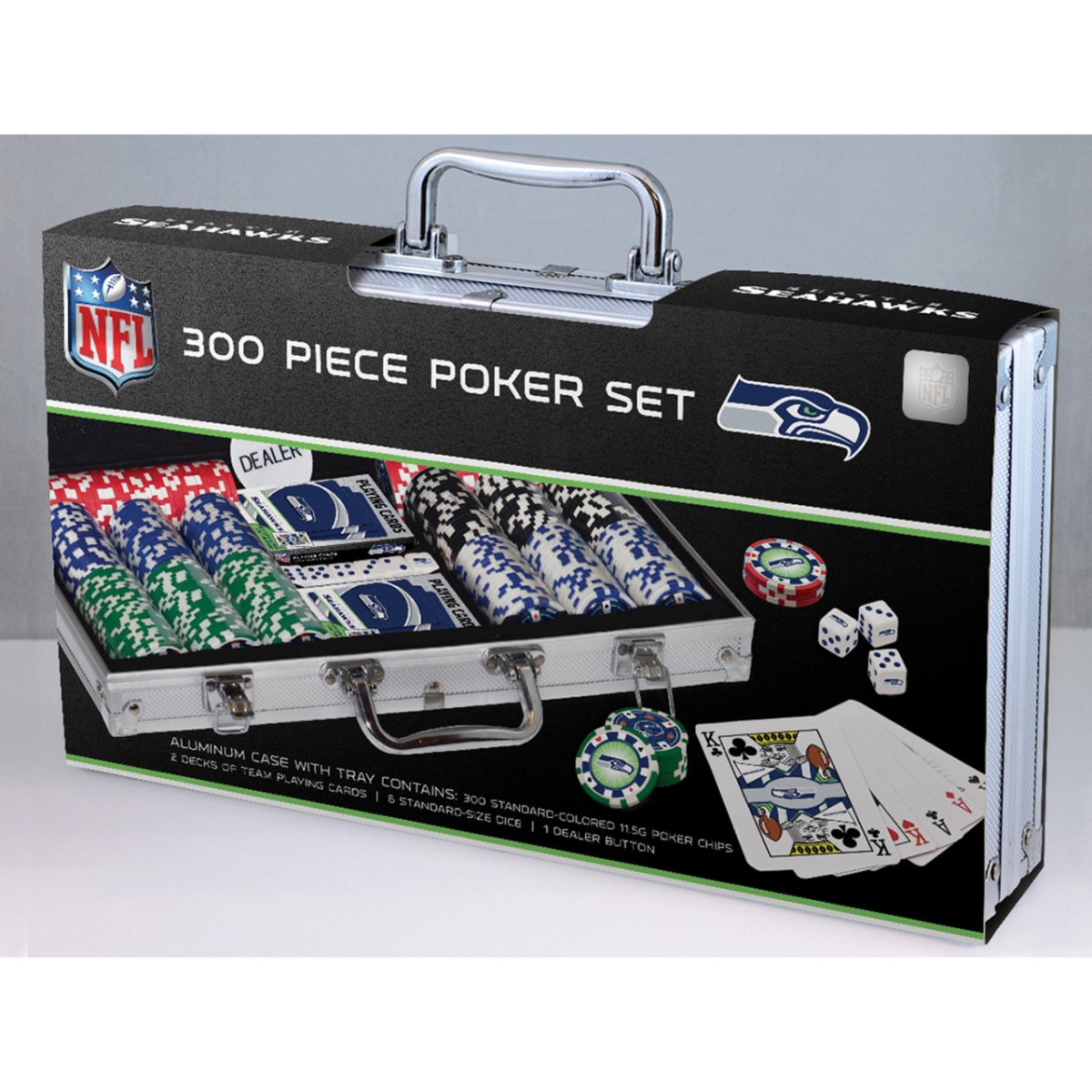 Masterpiece SES3153 NFL Seattle Seahawks Poker Set - 300 Piece