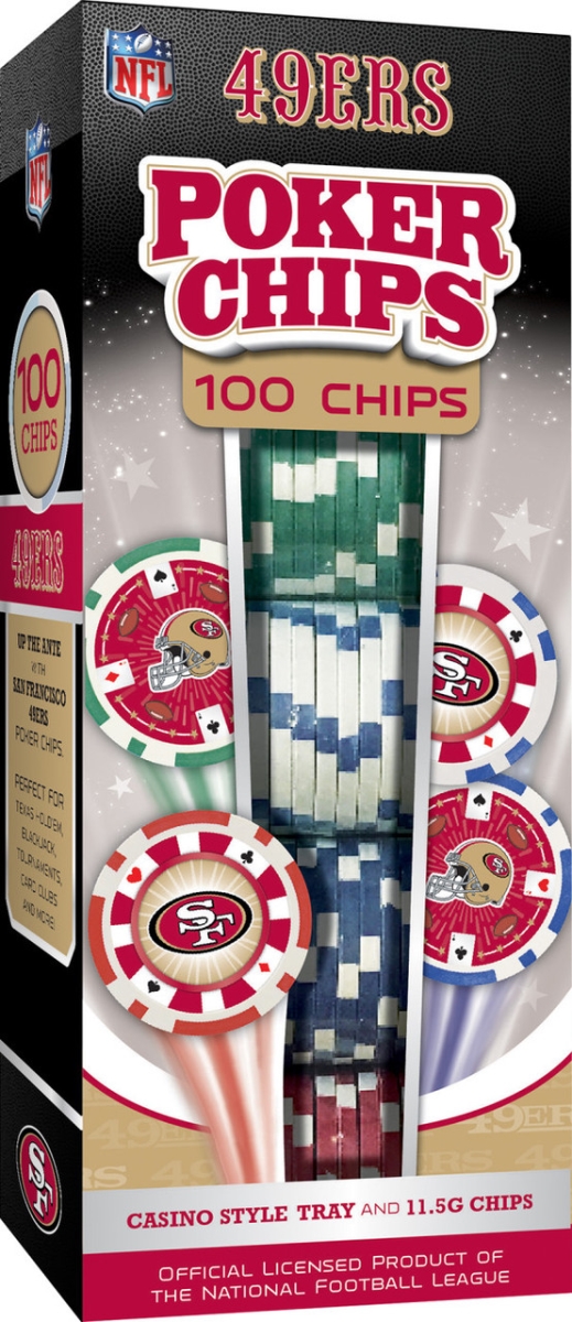 Masterpiece SFF3120 NFL San Francisco 49ers Poker Chips - 100 Piece