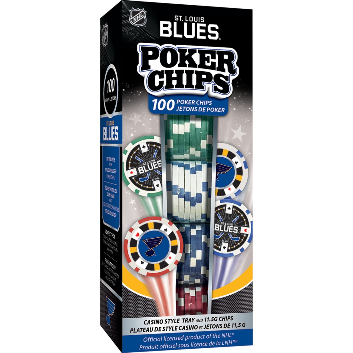 Masterpiece SLB3120 NHL St. Louis Blues Poker Chips - 100 Piece