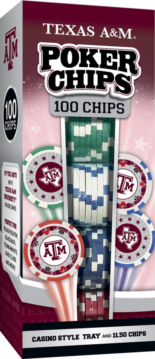 Masterpiece TAM3120 NCAA Texas A&M Aggies Poker Chips - 100 Piece