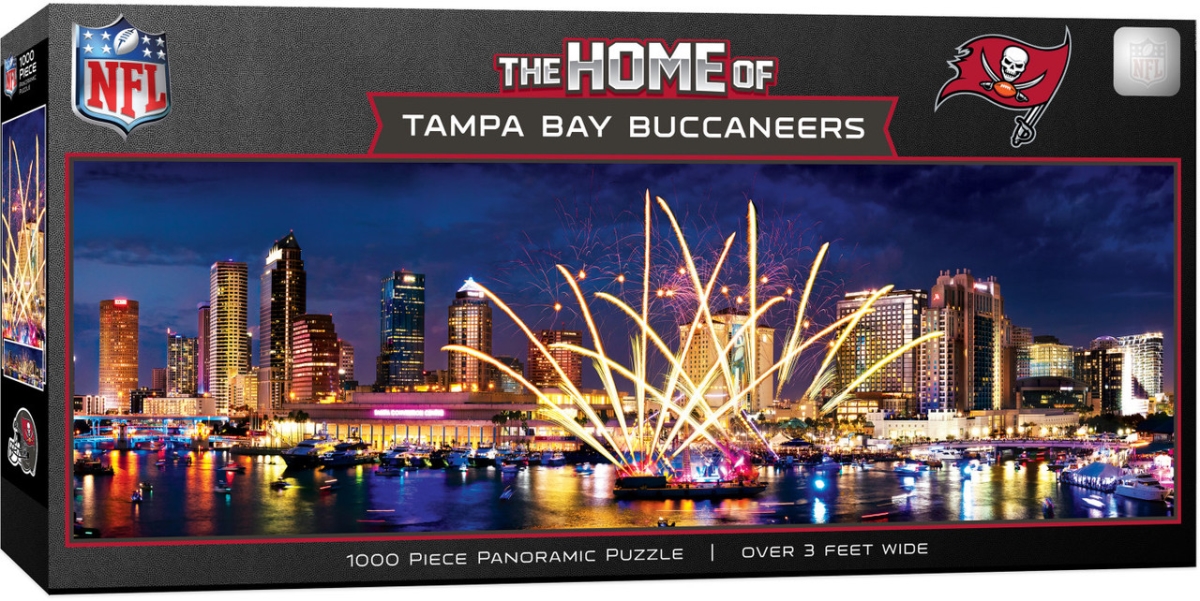 Masterpiece TBB1032 NFL Tampa Bay Buccaneers Panoramic Puzzle with Stadium View - 1000 Piece