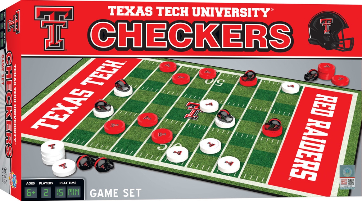 Masterpiece TTU3030 NCAA Texas Tech Red Raiders Checkers Board Game