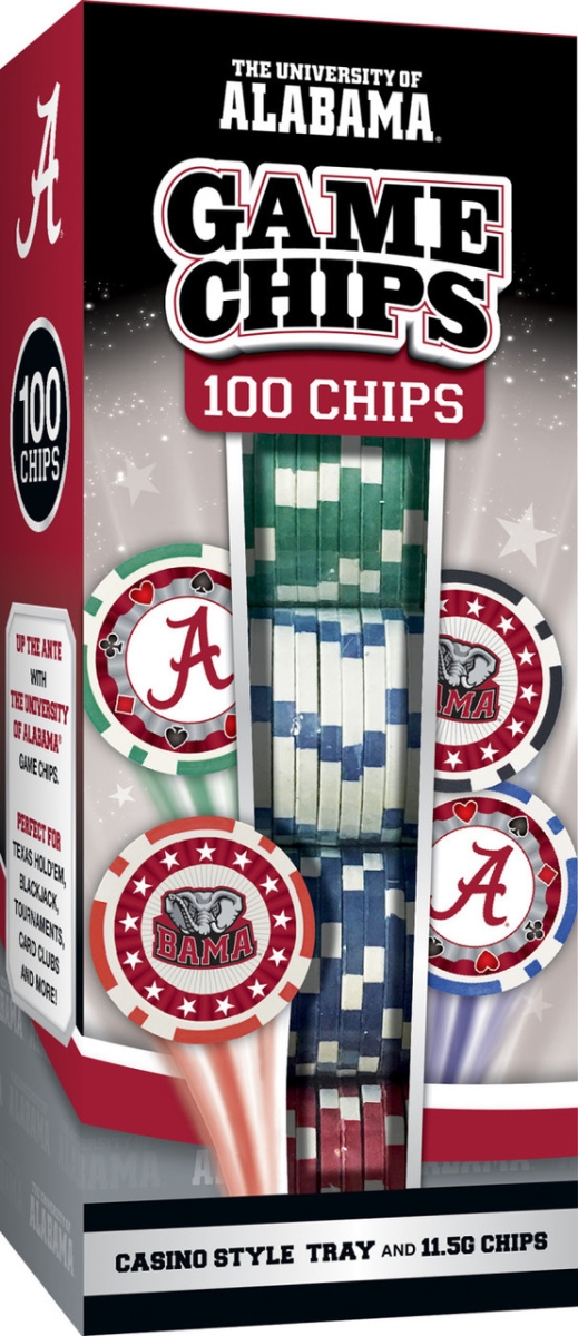 Masterpiece UAL3120 NCAA Alabama Crimson Tide Poker Chips - 100 Piece