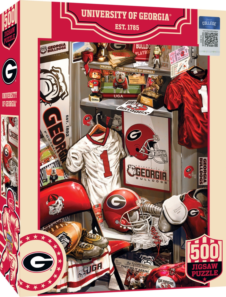 Picture of Masterpiece UGA1090 NCAA Georgia Bulldogs Locker Room Puzzle - 500 Piece