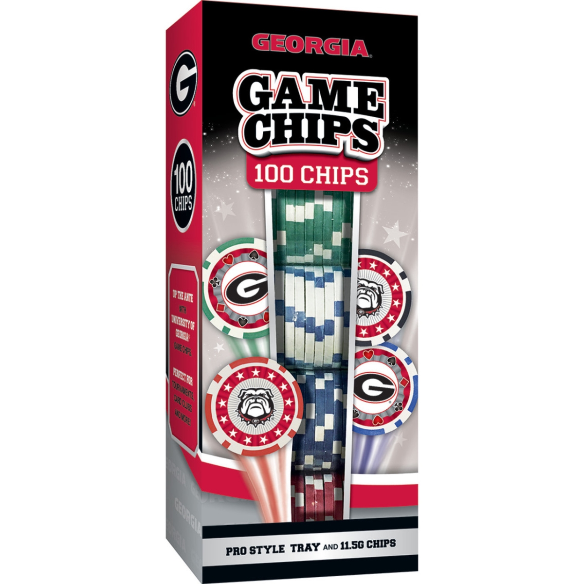 Masterpiece UGA3120 NCAA Georgia Bulldogs Poker Chips - 100 Piece