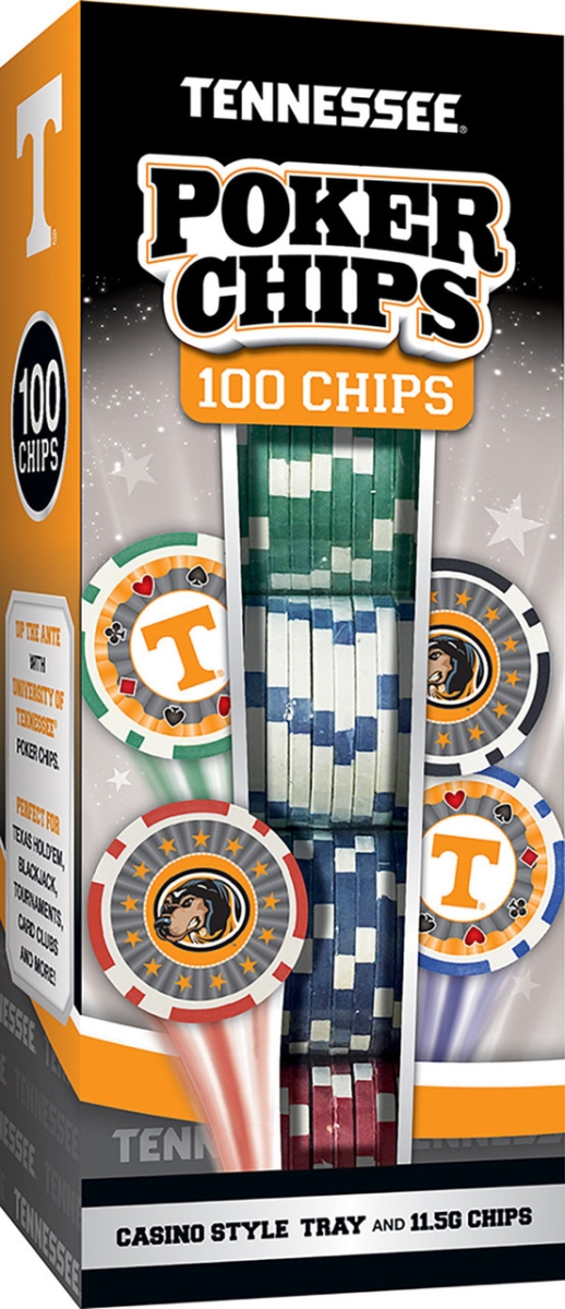 Masterpiece UTN3120 NCAA Tennessee Volunteers Poker Chips - 100 Piece