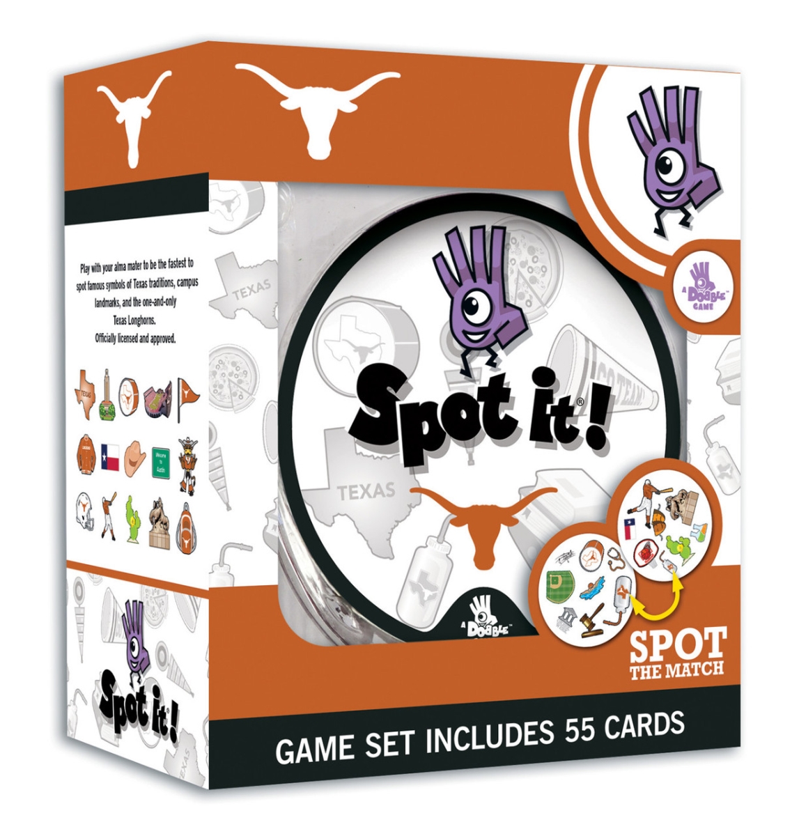 Masterpiece UTX3160 NCAA Texas Longhorns Spot It Game